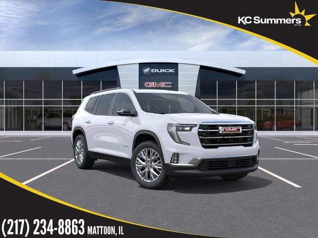 2026 GMC Acadia Elevation in Summit White — front three-quarter view
