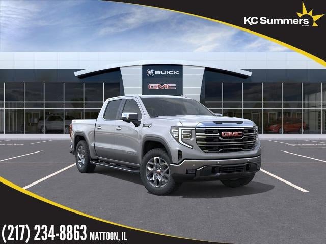 2026 GMC Sierra 1500 SLT in Sterling Metallic — front three-quarter view