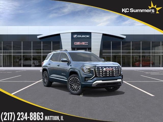 2026 GMC Terrain Denali in Downpour Metallic — front three-quarter view