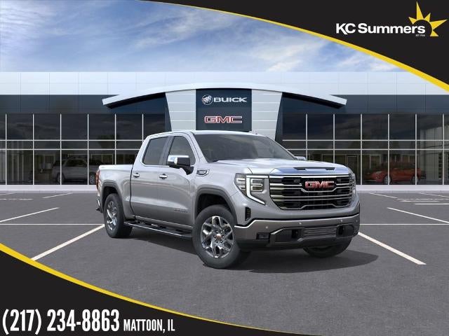 2026 GMC Sierra 1500 SLT in Sterling Metallic — front three-quarter view