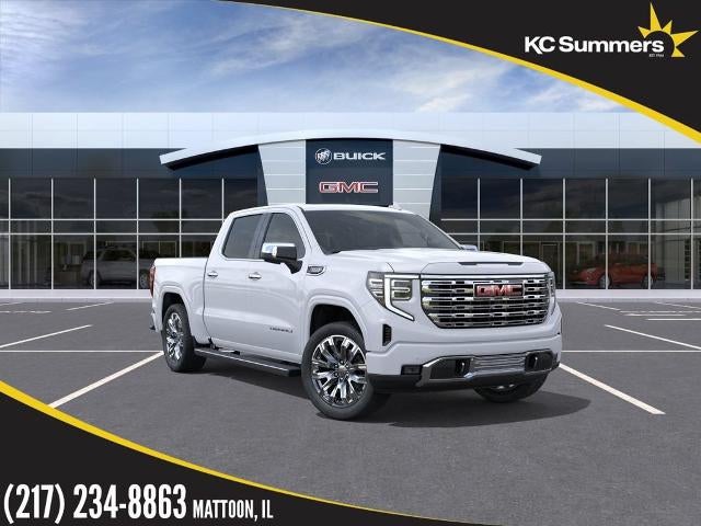 2026 GMC Sierra 1500 Denali in Glacier White Tricoat — front three-quarter view