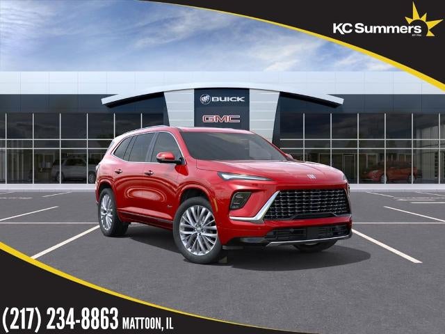 2026 Buick Enclave Avenir in Cherry Red Tintcoat — front three-quarter view