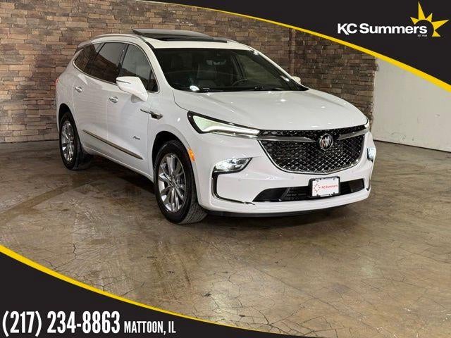 2024 Buick Enclave Avenir in White Frost Tricoat — front three-quarter view