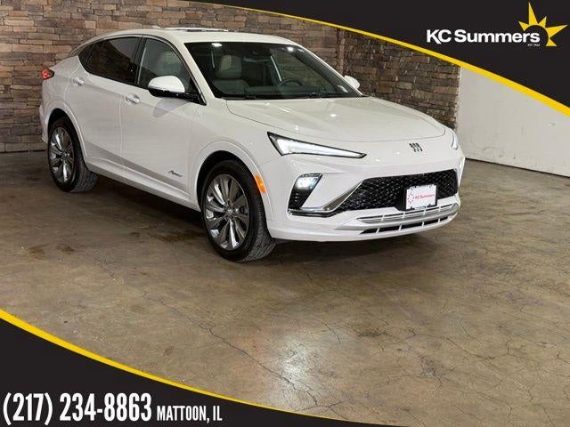 2025 Buick Envista Avenir in White Frost Tricoat — front three-quarter view
