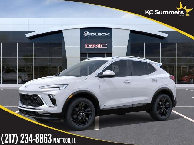 2026 Buick Encore GX Sport Touring in Summit White — front three-quarter view
